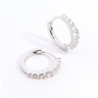 Orecchini Domar Gioielli Donna Orecchino cerchio argento 925 con zirconia cubica in Argento Cubic Zirconia EZB116696